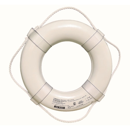 Jim-Buoy GW-20 U.S.C.G. Approved G-Series Life Ring - 20", White GW-20
